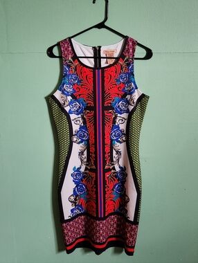 Vibrant & Colorful Bodycon Dress | Large